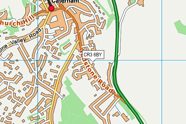 CR3 6BY map - OS VectorMap District (Ordnance Survey)