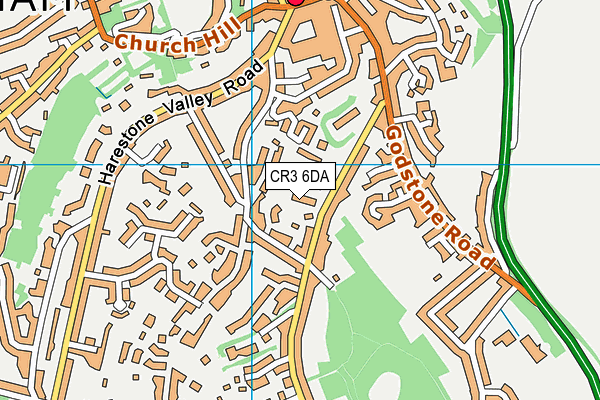 CR3 6DA map - OS VectorMap District (Ordnance Survey)