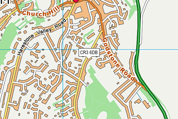 CR3 6DB map - OS VectorMap District (Ordnance Survey)