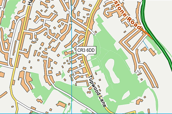 CR3 6DD map - OS VectorMap District (Ordnance Survey)