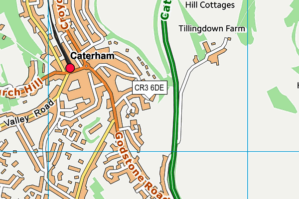 CR3 6DE map - OS VectorMap District (Ordnance Survey)