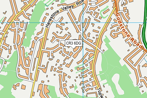 CR3 6DG map - OS VectorMap District (Ordnance Survey)