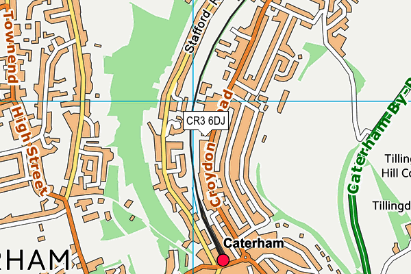 CR3 6DJ map - OS VectorMap District (Ordnance Survey)