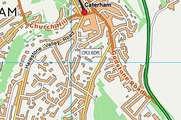 CR3 6DR map - OS VectorMap District (Ordnance Survey)