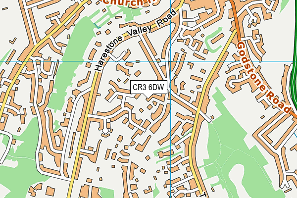 CR3 6DW map - OS VectorMap District (Ordnance Survey)