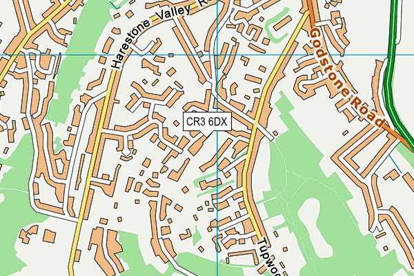 CR3 6DX map - OS VectorMap District (Ordnance Survey)