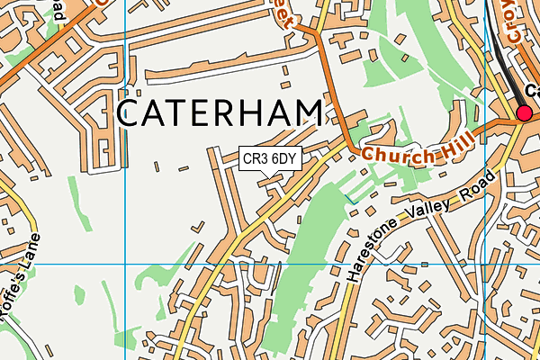 CR3 6DY map - OS VectorMap District (Ordnance Survey)