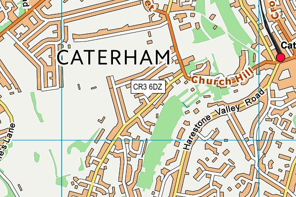 CR3 6DZ map - OS VectorMap District (Ordnance Survey)