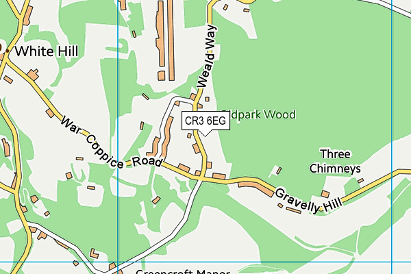 CR3 6EG map - OS VectorMap District (Ordnance Survey)