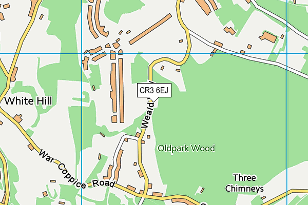 CR3 6EJ map - OS VectorMap District (Ordnance Survey)