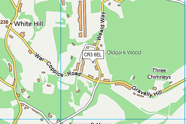 CR3 6EL map - OS VectorMap District (Ordnance Survey)