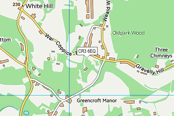 CR3 6EQ map - OS VectorMap District (Ordnance Survey)