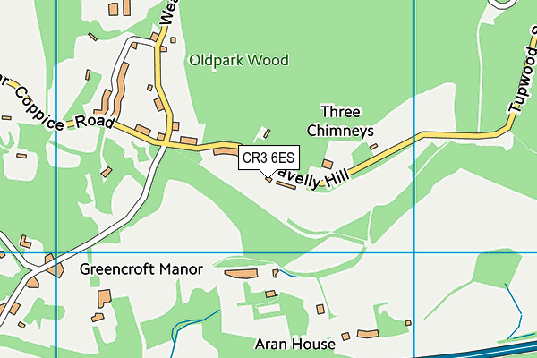 CR3 6ES map - OS VectorMap District (Ordnance Survey)