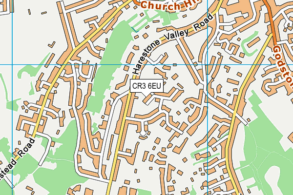 CR3 6EU map - OS VectorMap District (Ordnance Survey)