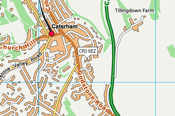 CR3 6EZ map - OS VectorMap District (Ordnance Survey)