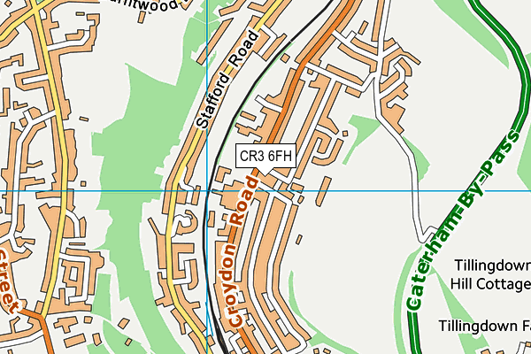 CR3 6FH map - OS VectorMap District (Ordnance Survey)