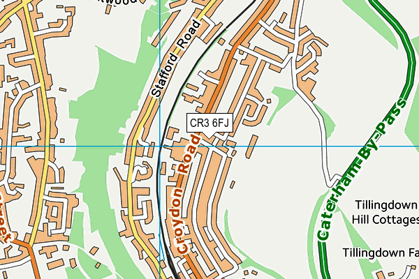 CR3 6FJ map - OS VectorMap District (Ordnance Survey)