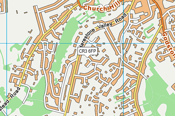 CR3 6FP map - OS VectorMap District (Ordnance Survey)