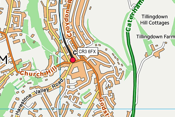 CR3 6FX map - OS VectorMap District (Ordnance Survey)