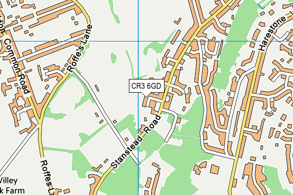 CR3 6GD map - OS VectorMap District (Ordnance Survey)