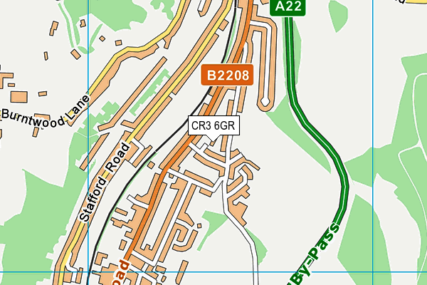 CR3 6GR map - OS VectorMap District (Ordnance Survey)