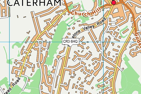 CR3 6HQ map - OS VectorMap District (Ordnance Survey)