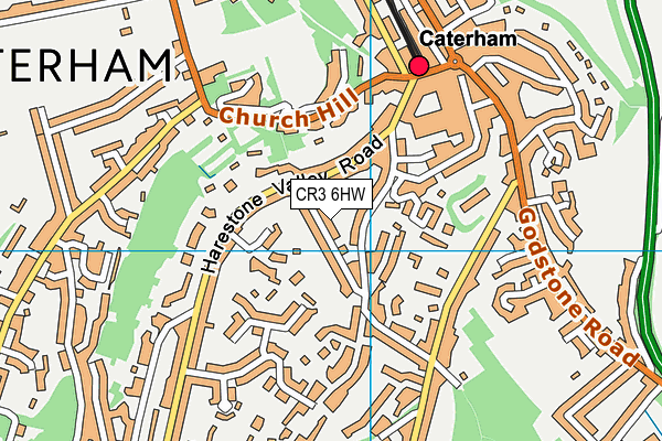 CR3 6HW map - OS VectorMap District (Ordnance Survey)