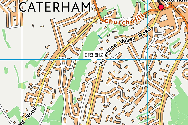 CR3 6HZ map - OS VectorMap District (Ordnance Survey)