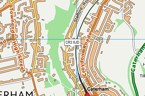 CR3 6JD map - OS VectorMap District (Ordnance Survey)