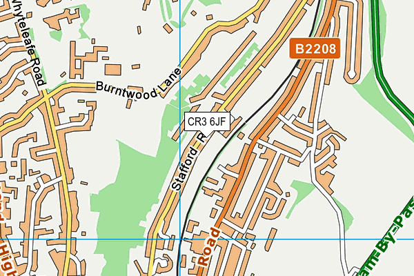 CR3 6JF map - OS VectorMap District (Ordnance Survey)