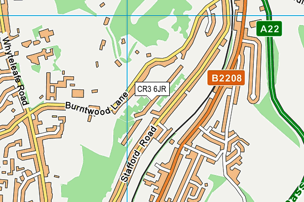 CR3 6JR map - OS VectorMap District (Ordnance Survey)