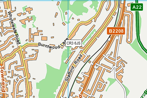 CR3 6JS map - OS VectorMap District (Ordnance Survey)