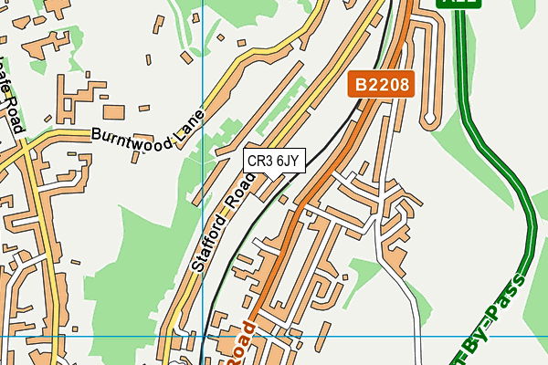 CR3 6JY map - OS VectorMap District (Ordnance Survey)