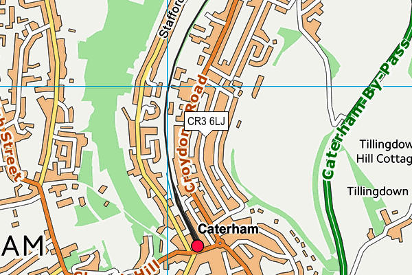 CR3 6LJ map - OS VectorMap District (Ordnance Survey)