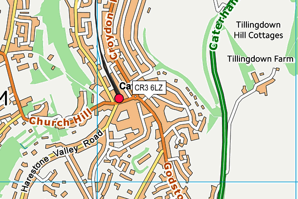 CR3 6LZ map - OS VectorMap District (Ordnance Survey)