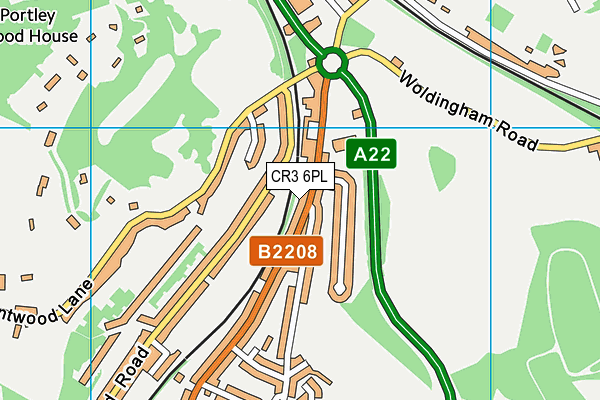 CR3 6PL map - OS VectorMap District (Ordnance Survey)