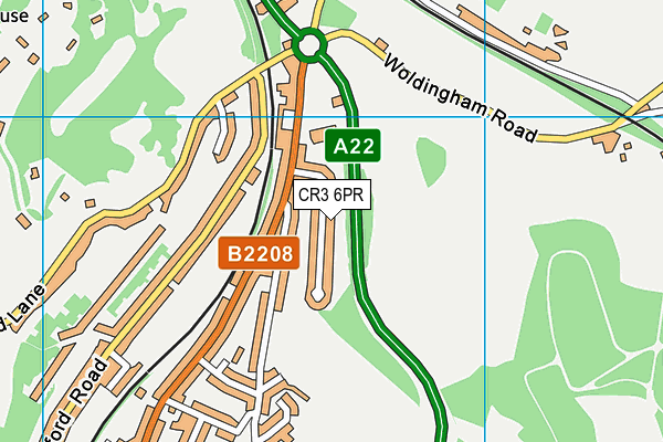 CR3 6PR map - OS VectorMap District (Ordnance Survey)
