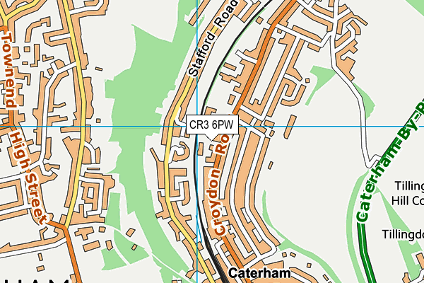 CR3 6PW map - OS VectorMap District (Ordnance Survey)