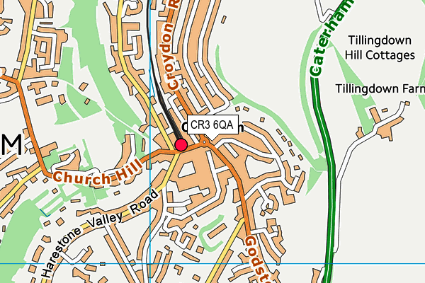 CR3 6QA map - OS VectorMap District (Ordnance Survey)