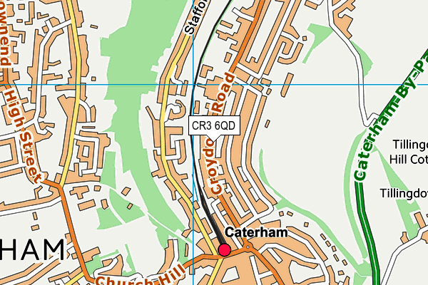 CR3 6QD map - OS VectorMap District (Ordnance Survey)