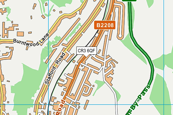 CR3 6QF map - OS VectorMap District (Ordnance Survey)