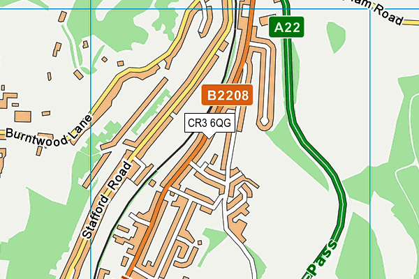 CR3 6QG map - OS VectorMap District (Ordnance Survey)