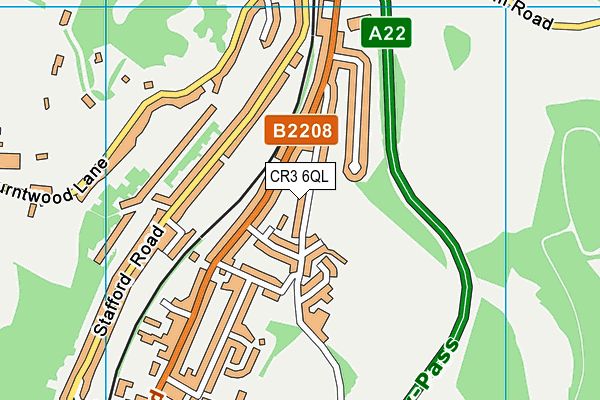 CR3 6QL map - OS VectorMap District (Ordnance Survey)