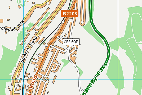 CR3 6QP map - OS VectorMap District (Ordnance Survey)