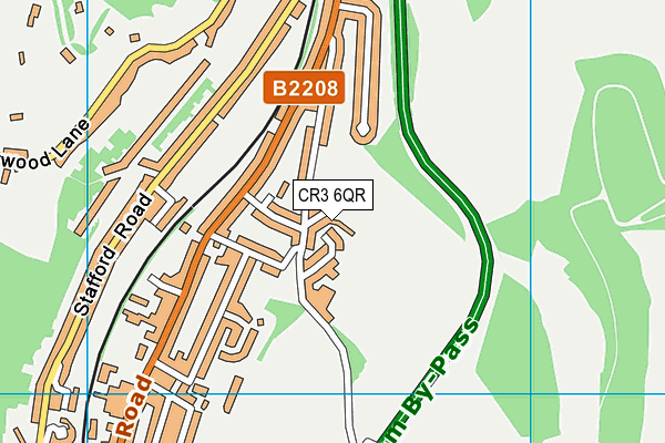 CR3 6QR map - OS VectorMap District (Ordnance Survey)