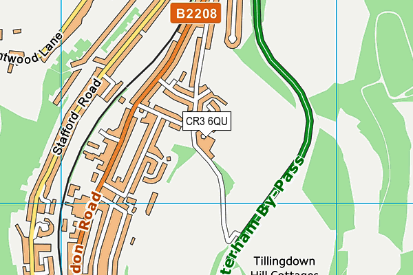 CR3 6QU map - OS VectorMap District (Ordnance Survey)