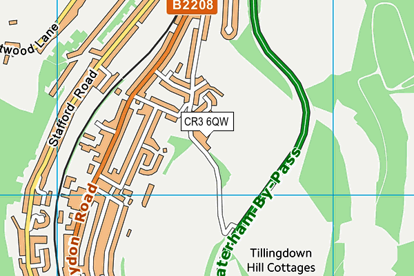 CR3 6QW map - OS VectorMap District (Ordnance Survey)