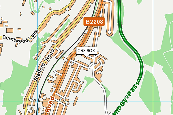 CR3 6QX map - OS VectorMap District (Ordnance Survey)