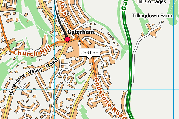 Caterham Youth & Community Centre (Closed) map (CR3 6RE) - OS VectorMap District (Ordnance Survey)