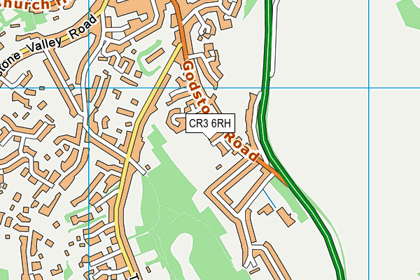 Valley Sports Ground map (CR3 6RH) - OS VectorMap District (Ordnance Survey)